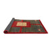 Sideview of Abstract Red Modern Rug, abs4712