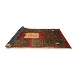 Sideview of Abstract Brown Modern Rug, abs4712brn