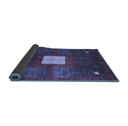 Sideview of Abstract Blue Modern Rug, abs4712blu