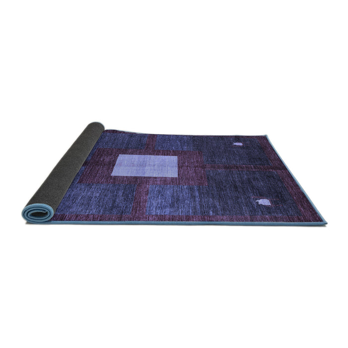 Sideview of Abstract Blue Modern Rug, abs4712blu