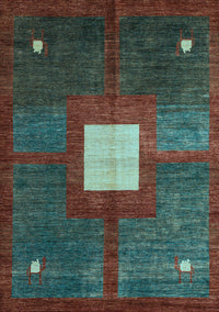 Abstract Light Blue Modern Rug, abs4712lblu