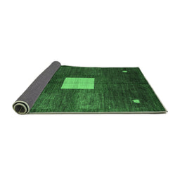 Sideview of Abstract Emerald Green Modern Rug, abs4712emgrn