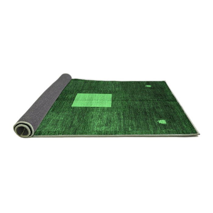Sideview of Abstract Emerald Green Modern Rug, abs4712emgrn