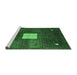 Sideview of Machine Washable Abstract Emerald Green Modern Area Rugs, wshabs4712emgrn