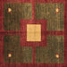 Square Abstract Brown Modern Rug, abs4712brn