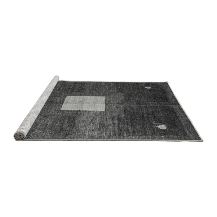 Sideview of Machine Washable Abstract Gray Modern Rug, wshabs4712gry