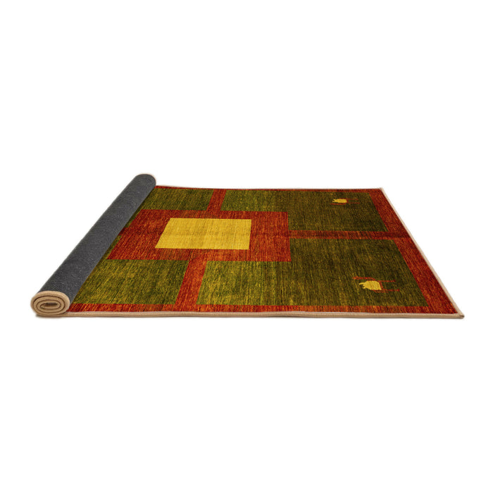 Sideview of Abstract Yellow Modern Rug, abs4712yw
