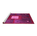 Sideview of Machine Washable Abstract Pink Modern Rug, wshabs4712pnk