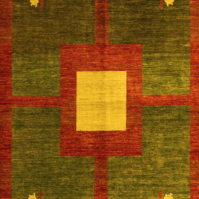 Abstract Yellow Modern Rug, abs4712yw
