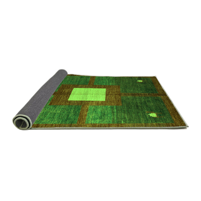 Sideview of Abstract Green Modern Rug, abs4712grn