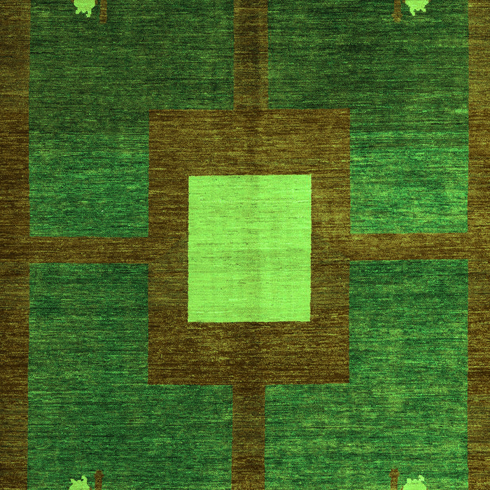 Machine Washable Abstract Green Modern Area Rugs, wshabs4712grn