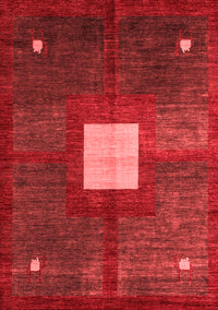 Abstract Red Modern Rug, abs4712red