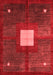 Abstract Red Modern Area Rugs