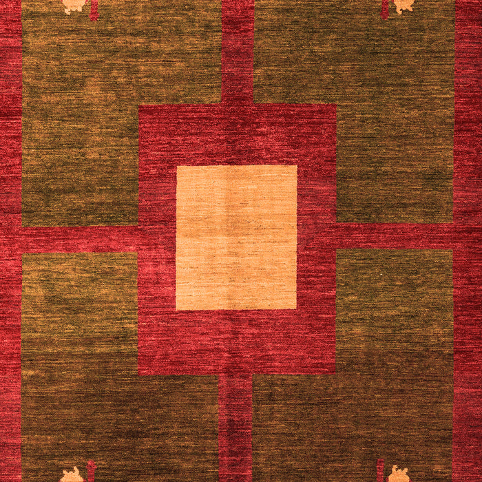 Machine Washable Abstract Orange Modern Area Rugs, wshabs4712org