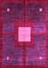 Machine Washable Abstract Pink Modern Rug, wshabs4712pnk