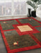 Machine Washable Abstract Tomato Red Rug in a Family Room, wshabs4712