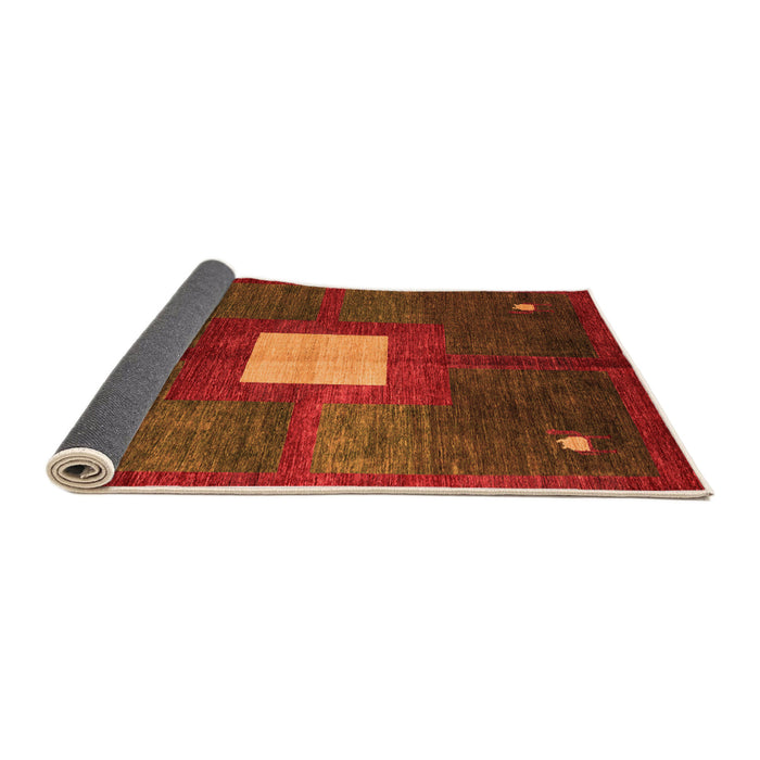 Sideview of Abstract Orange Modern Rug, abs4712org