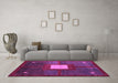 Machine Washable Abstract Purple Modern Area Rugs in a Living Room, wshabs4712pur