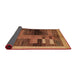 Sideview of Abstract Orange Modern Rug, abs4713