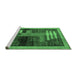 Sideview of Machine Washable Abstract Emerald Green Modern Area Rugs, wshabs4713emgrn