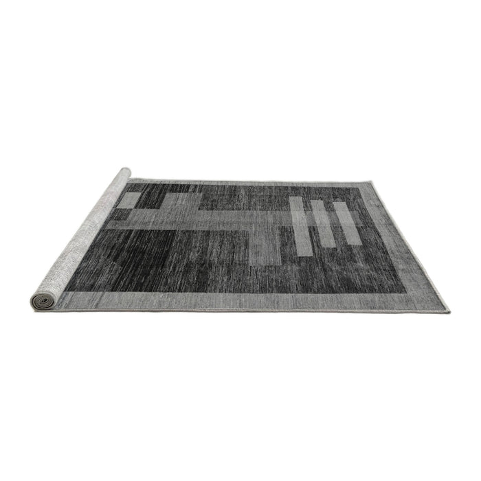 Sideview of Machine Washable Abstract Gray Modern Rug, wshabs4713gry