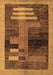 Machine Washable Abstract Brown Modern Rug, wshabs4713brn