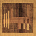 Square Abstract Brown Modern Rug, abs4713brn