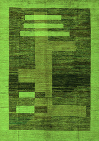 Abstract Green Modern Rug, abs4713grn