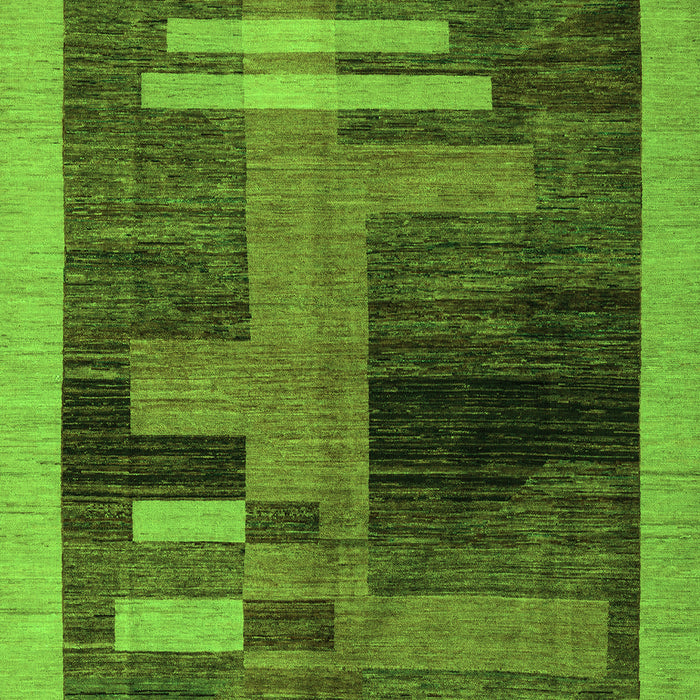 Abstract Green Modern Rug, abs4713grn