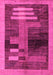 Machine Washable Abstract Pink Modern Rug, wshabs4713pnk