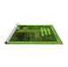 Sideview of Machine Washable Abstract Green Modern Area Rugs, wshabs4713grn