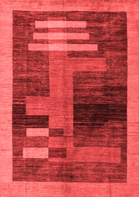 Abstract Red Modern Rug, abs4713red