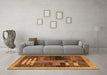 Machine Washable Abstract Brown Modern Rug in a Living Room,, wshabs4713brn