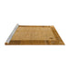 Sideview of Machine Washable Abstract Sedona Brown Rug, wshabs4714