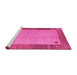 Sideview of Machine Washable Abstract Pink Modern Rug, wshabs4714pnk