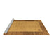 Sideview of Machine Washable Abstract Brown Modern Rug, wshabs4714brn