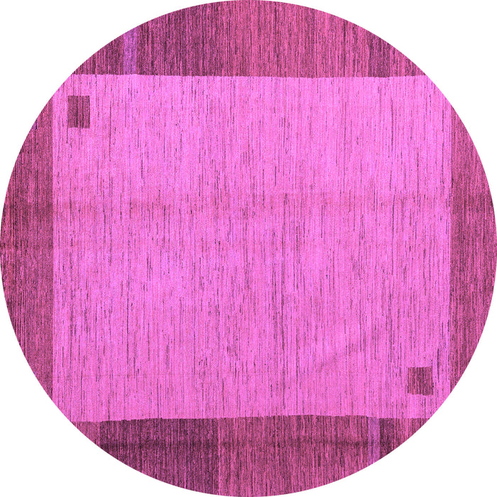 Round Machine Washable Abstract Purple Modern Area Rugs, wshabs4714pur