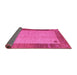 Sideview of Abstract Pink Modern Rug, abs4714pnk