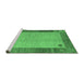 Sideview of Machine Washable Abstract Emerald Green Modern Area Rugs, wshabs4714emgrn