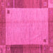 Square Abstract Pink Modern Rug, abs4714pnk