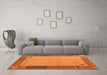 Machine Washable Abstract Orange Modern Area Rugs in a Living Room, wshabs4714org