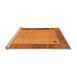 Sideview of Machine Washable Abstract Orange Modern Area Rugs, wshabs4714org