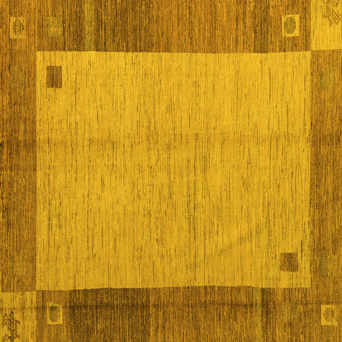 Square Abstract Yellow Modern Rug, abs4714yw