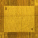 Square Abstract Yellow Modern Rug, abs4714yw