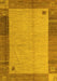 Machine Washable Abstract Yellow Modern Rug, wshabs4714yw