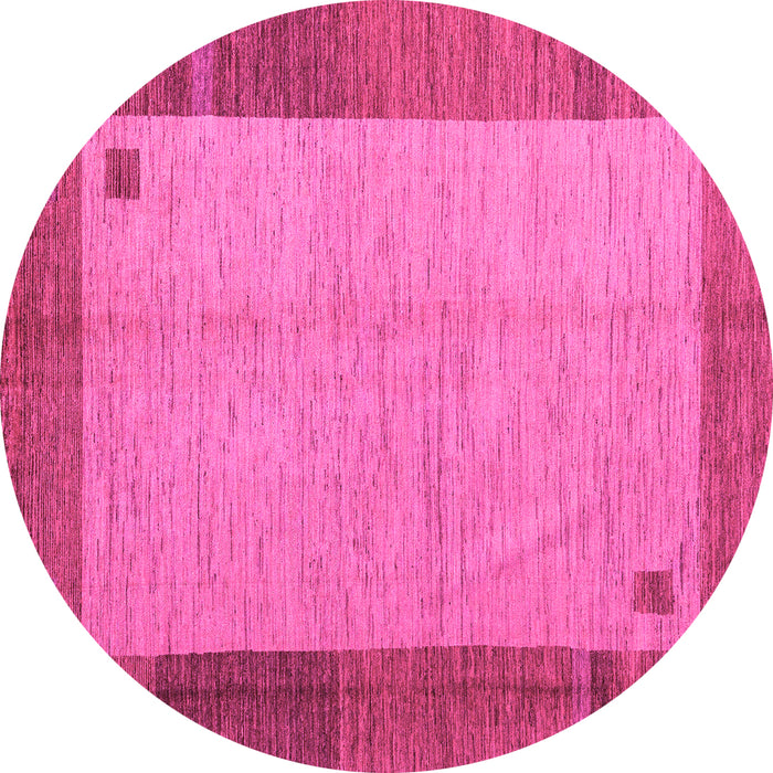 Round Abstract Pink Modern Rug, abs4714pnk