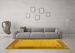 Machine Washable Abstract Yellow Modern Rug in a Living Room, wshabs4714yw