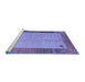 Sideview of Machine Washable Abstract Blue Modern Rug, wshabs4714blu