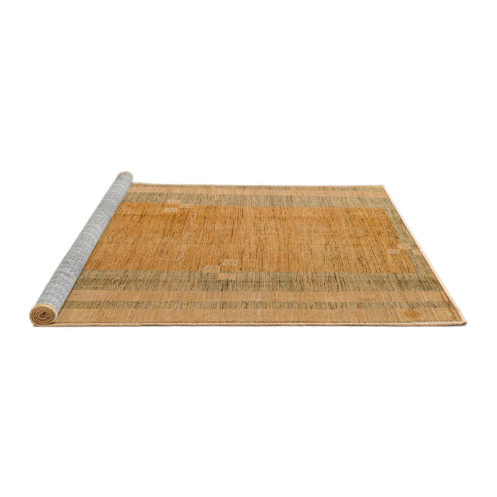 Sideview of Machine Washable Abstract Orange Rug, wshabs4715