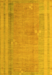 Abstract Yellow Modern Rug, abs4715yw